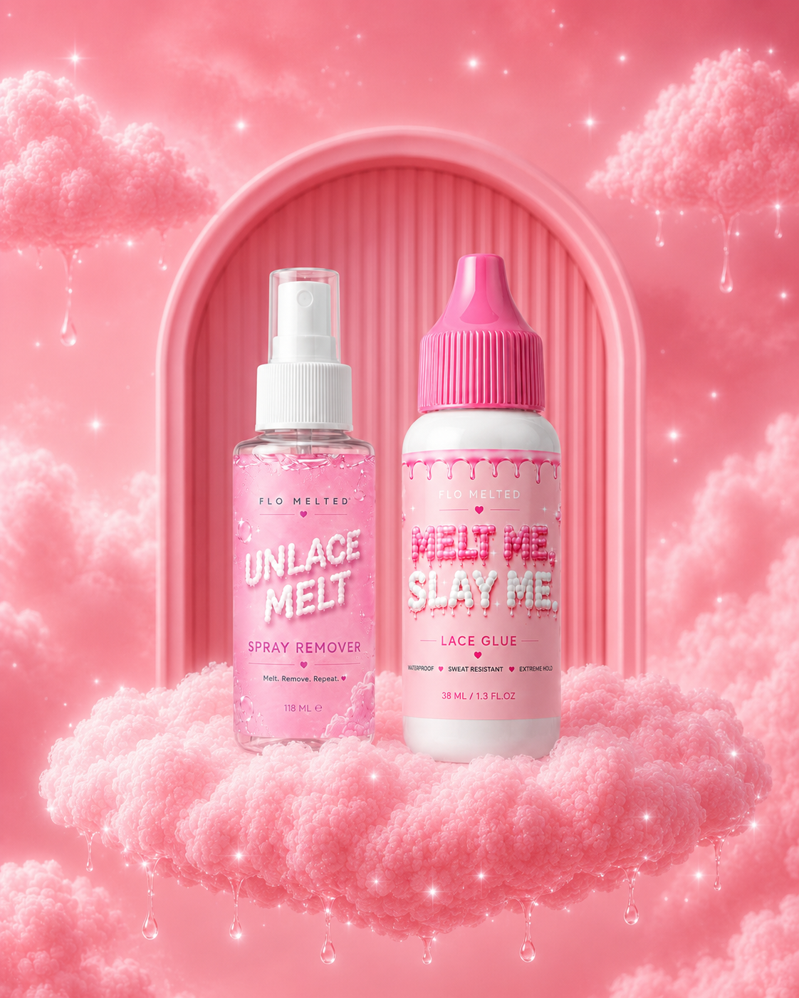 FloBeautyUK Duo Colle et Dissolvant pour dentelle Tenue Extrême