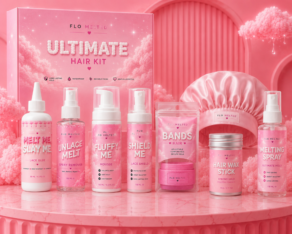 FloBeautyUK Kit Ultime pour Perruque : Installation Complète, Coiffage et Soin