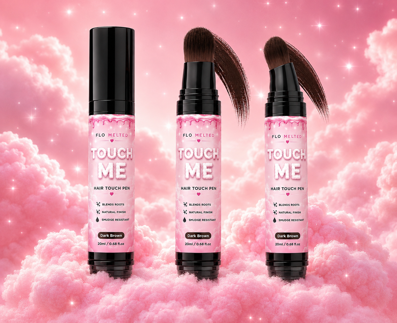 FloBeautyUK Stylo Retouche Cheveux Couverture Instantanée des Racines et des Contours (Noir)
