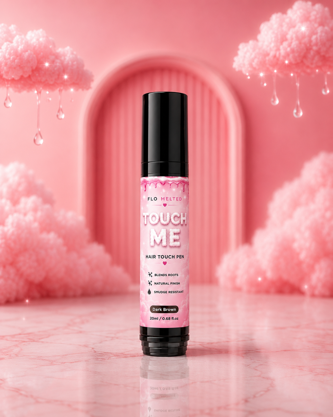 FloBeautyUK Stylo Retouche Cheveux Couverture Instantanée des Racines et des Contours (Noir)